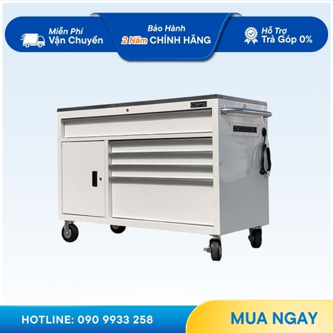 [Sale 9/9] Tủ Đồ Nghề CSPS 132cm 5 Hộc Kéo Màu Trắng