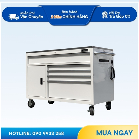 Tủ dụng cụ CSPS 132cm - 05 hộc kéo màu đen/trắng