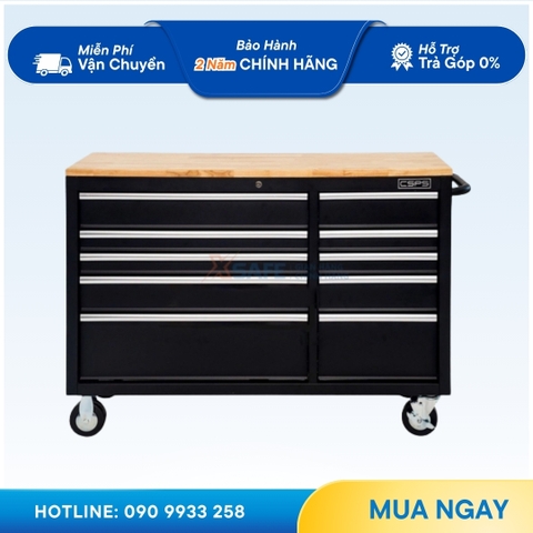 Tủ dụng cụ CSPS 132cm - 10 hộc kéo màu đen / trắng