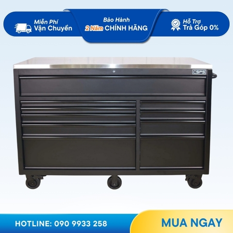 [Sale 9/9] Tủ Dụng Cụ CSPS 155cm 10 Hộc Kéo Màu Đen