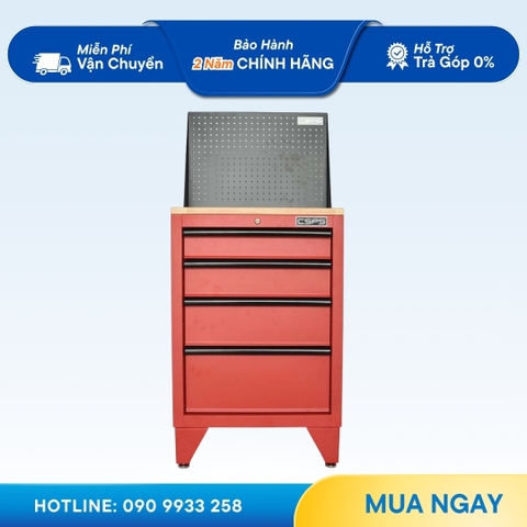 [Sale 8/8] Tủ Dụng Cụ CSPS 61cm 4 Hộc Kéo Đen Đỏ Xám