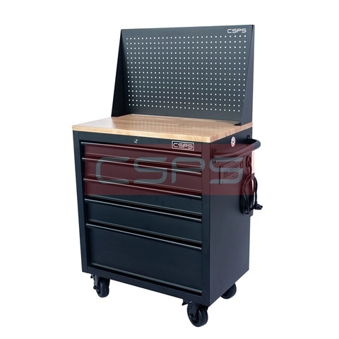 Tủ dụng cụ CSPS 76cm - 05 hộc kéo không nâng hạ màu đen/ xanh