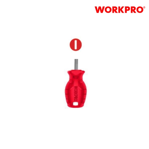 Tua vít đầu dẹt, kích thước 6.5x38mm, thép hợp kim CR-V Workpro - WP221006