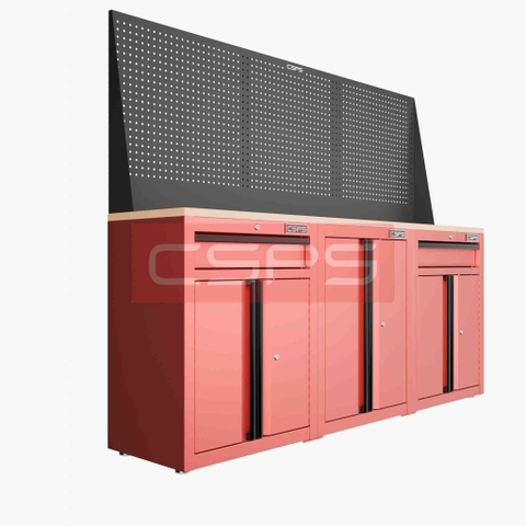Tủ Dụng Cụ CSPS 183cm 3 Tủ Đen Đỏ Chính Hãng
