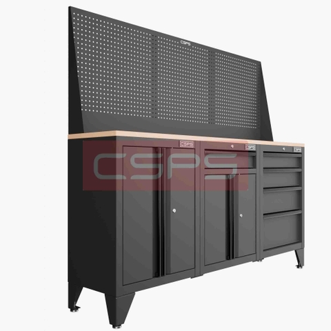 Tủ Dụng Cụ CSPS 183cm 3 Tủ Đen Đỏ Chính Hãng