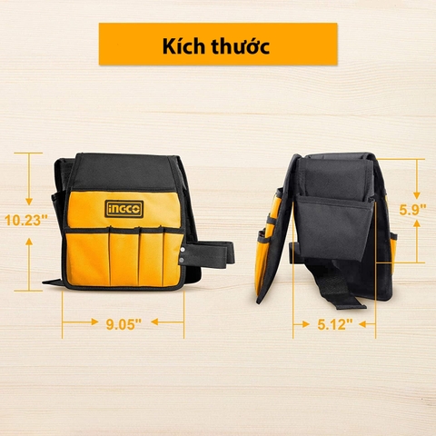 Giỏ đựng công cụ đeo lưng INGCO HTBP02031 chính hãng