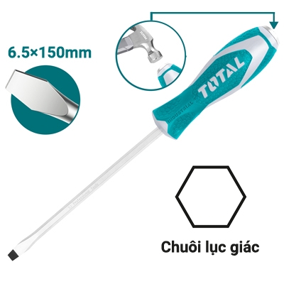 Tua vít dẹp đóng xuyên TOTAL THTGTS6150