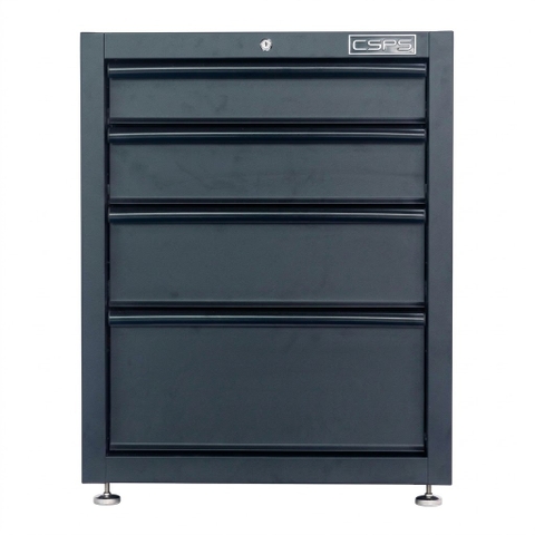 [Tặng quà 1.316.000đ] Tủ đồ nghề CSPS 61cm - 04 hộc kéo màu đen, chân tăng chỉnh