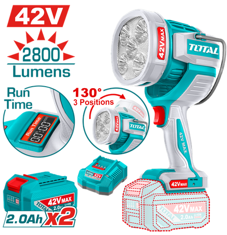 Đèn làm viêc dùng pin 42V Total TWLI42896