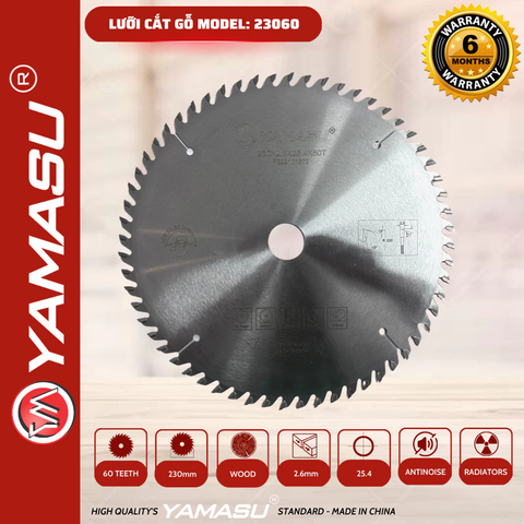 Lưỡi Cắt Gỗ 230mm 60 Răng Yamasu YA-23060
