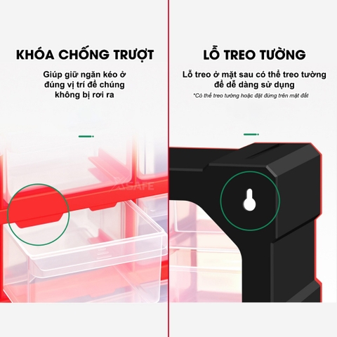 [Sale 25/9] Tủ Đựng Dụng Cụ Nhựa Kết Nối 12 Ngăn Bison BS386101D