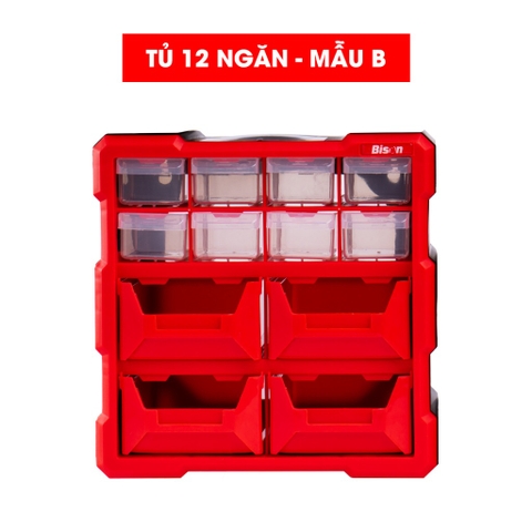 Tủ nhựa đựng linh kiện nhiều ngăn Bison tổng 39 ngăn tiện lợi, nhựa PP nguyên sinh, dùng đựng ốc vít linh kiện điện tử