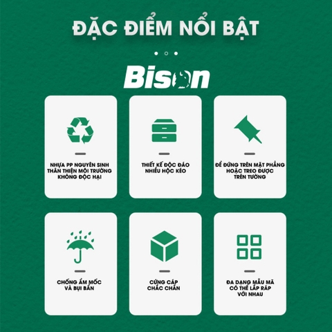 [Sale 25/9] Tủ Nhựa Đựng Linh Kiện 39 Ngăn Bison BS38