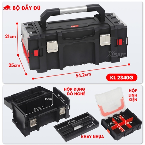 [Sale Lễ 2/9] Hộp Đựng Đồ Nghề 3 Trong 1 Bison BS511001