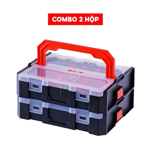 [Sale Lễ 2/9] Hộp Nhựa Đựng Linh Kiện 6 Ngăn Bison BS511002 Có Thể Ghép Nối