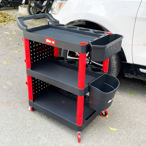[Sale 25/9] Xe Đẩy Dụng Cụ 3 Tầng Bison BS900VS5 Chính Hãng
