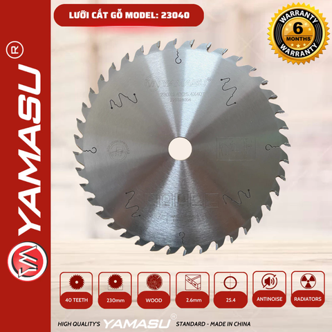 Lưỡi Cắt Gỗ 230mm 40 Răng Yamasu YA-23040