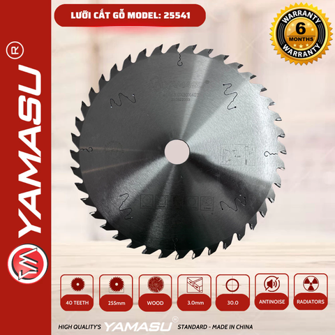 Lưỡi Cắt Gỗ 255mm 40 Răng Yamasu YA-25541