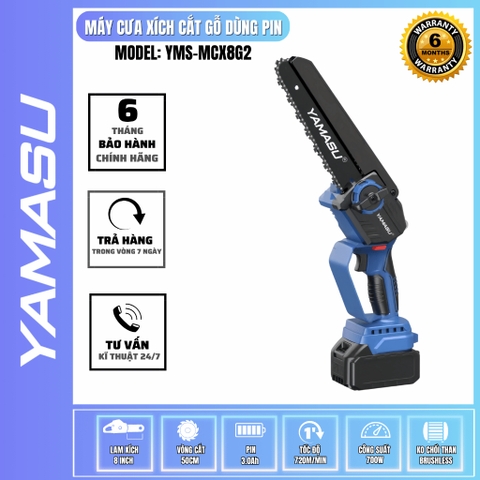 Máy cưa cầm tay pin không bao gồm pin sạc Yamasu YMS-ThanMCX08G2