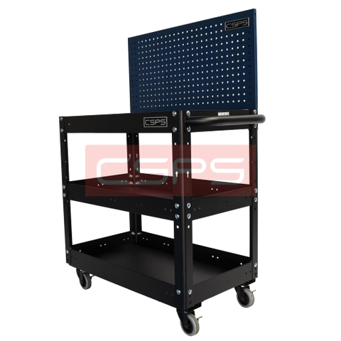 Xe Đẩy Đồ Nghề CSPS 71cm 3 Ngăn Có Vách Lưới Và Hộc Kéo