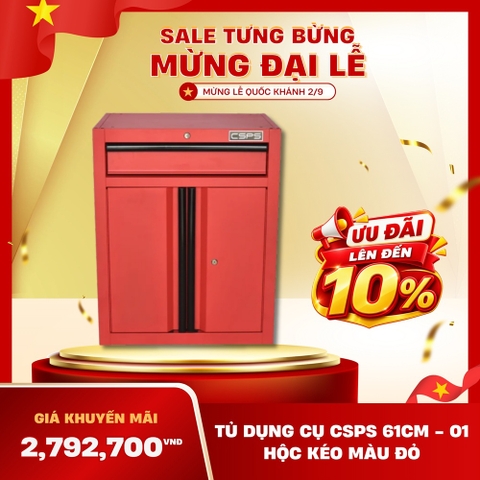Tủ dụng cụ CSPS 61cm - 01 hộc kéo màu đỏ