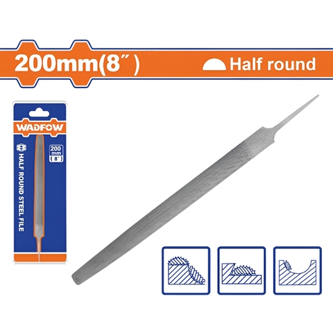 Giũa Thép Bán Nguyệt 200mm(8