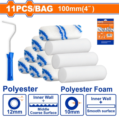 Bộ con lăn sơn 11 trong 1 (tường trong nhà) WadFow WCB5411