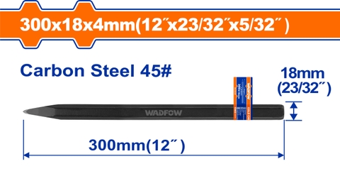 Mũi đục nhọn nguội 4x18x300mm WadFow WCC0302