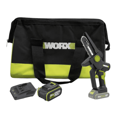 Máy Cưa Xích Mini Dùng Pin 20V (1 Pin 4.0Ah, 1 Sạc 6A) Worx WD331.14.6B