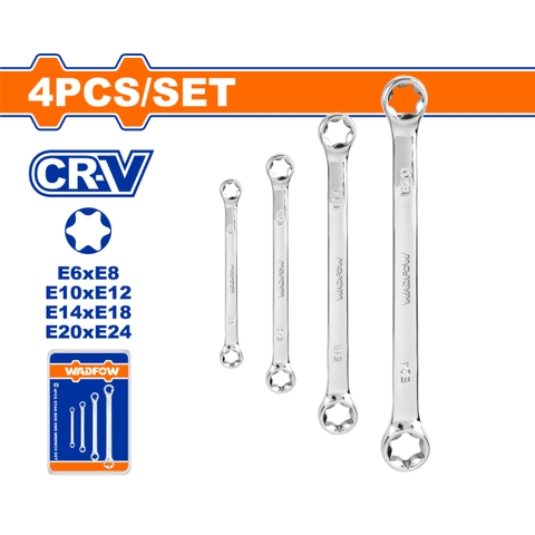 Bộ 4 cờ lê vòng miệng WadFow WFR2404