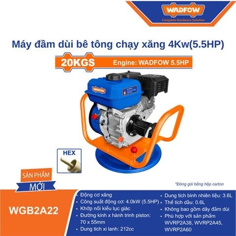Máy Đầm Dùi Bê Tông Chạy Xăng 4Kw(5.5HP) WADFOW WGB2A22