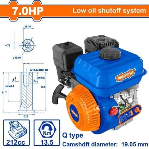 Động cơ nổ 7.0HP WadFow WGNAA1706 Q