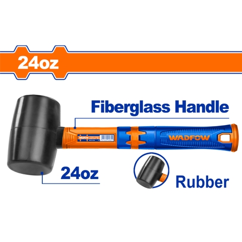 Búa tạ cao su đen 660g WadFow WHM7306