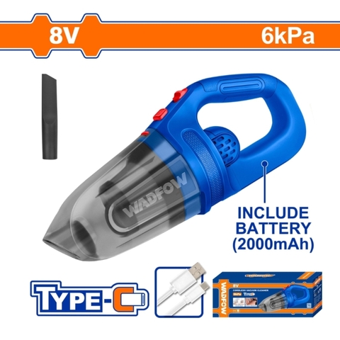 Máy Hút Bụi Pin 8V-0.45L (Kèm 1 Dây Cáp Sạc) WADFOW WLV0801