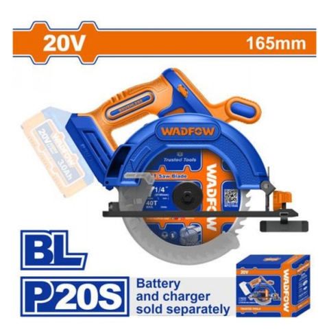 Máy Cưa Đĩa Tròn Dùng Pin 20V-165mm (không Kèm Pin Sạc) WADFOW WLWP5520