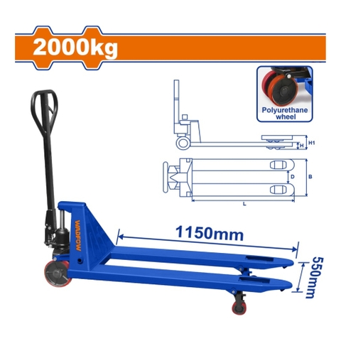 Xe Nâng Tay 2000kg WADFOW WNH1R20
