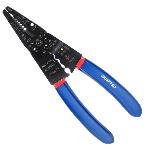 Kìm Tuốt Dây Đa Năng Mũi Dài 200mm Workpro WP291003