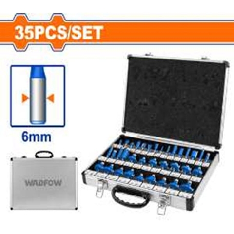 Bộ 24 Mũi Phay Gỗ 6mm WADFOW WRG6P06