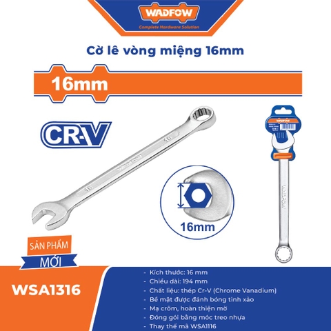 Cờ Lê Vòng Miệng 16mm WADFOW WSA1316