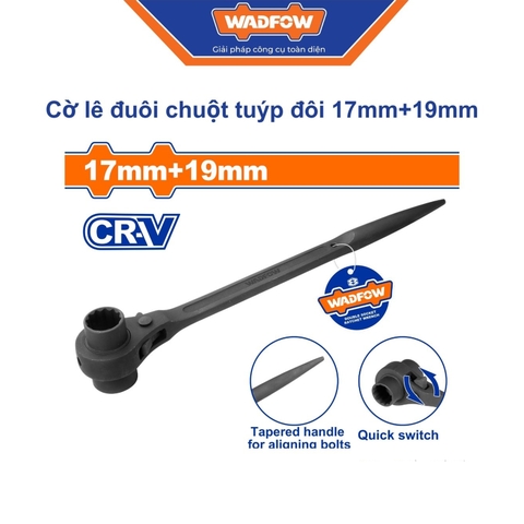 Cờ Lê Đuôi Chuột Tuýp Đôi 17mm+19mm WADFOW WSA7101