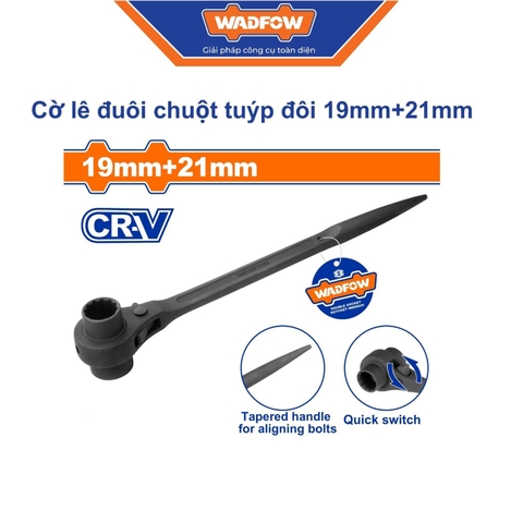 Cờ Lê Đuôi Chuột Tuýp Đôi 19mm+21mm WADFOW WSA7103