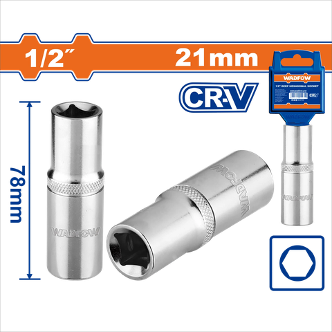 Đầu Tuýp Dài 1/2 inch-21mm WADFOW WSC7221