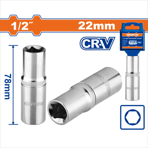 Đầu Tuýp Dài 1/2 inch-22mm WADFOW WSC7222