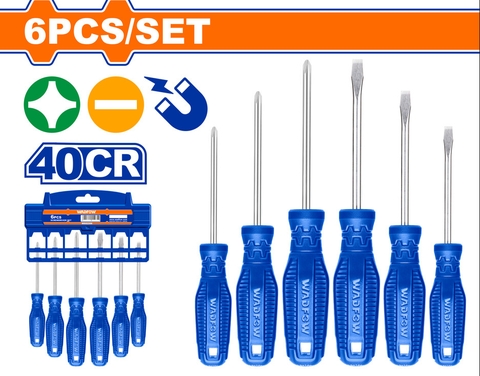 Bộ 6 tua vít dẹp & bake WadFow WSS2206