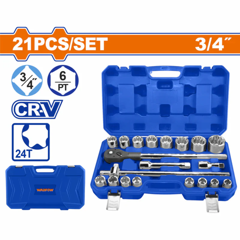 Bộ 21 Đầu Tuýp 3/4