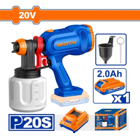 Máy Phun Sơn Dùng Pin 20V ( 1 Pin 2.0Ah ) WADFOW WSU30664