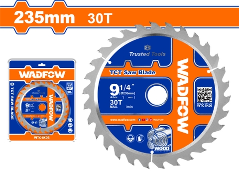 Lưỡi cưa gỗ 235mm 30T WadFow WTC1K06