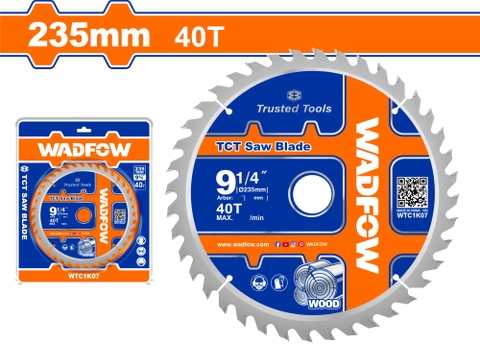 Lưỡi cưa gỗ 235mm 40T WadFow WTC1K07