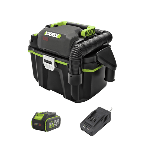Máy Hút Bụi Dùng Pin 20V (1 Pin 4.0Ah, 1 Sạc 2A) Worx WU036.14.2B