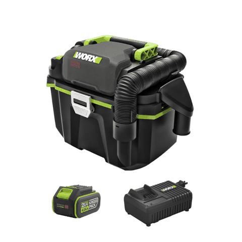 Máy Hút Bụi Dùng Pin 20V (1 Pin 4.0Ah, 1 Sạc 6A) Worx WU036.14.6B